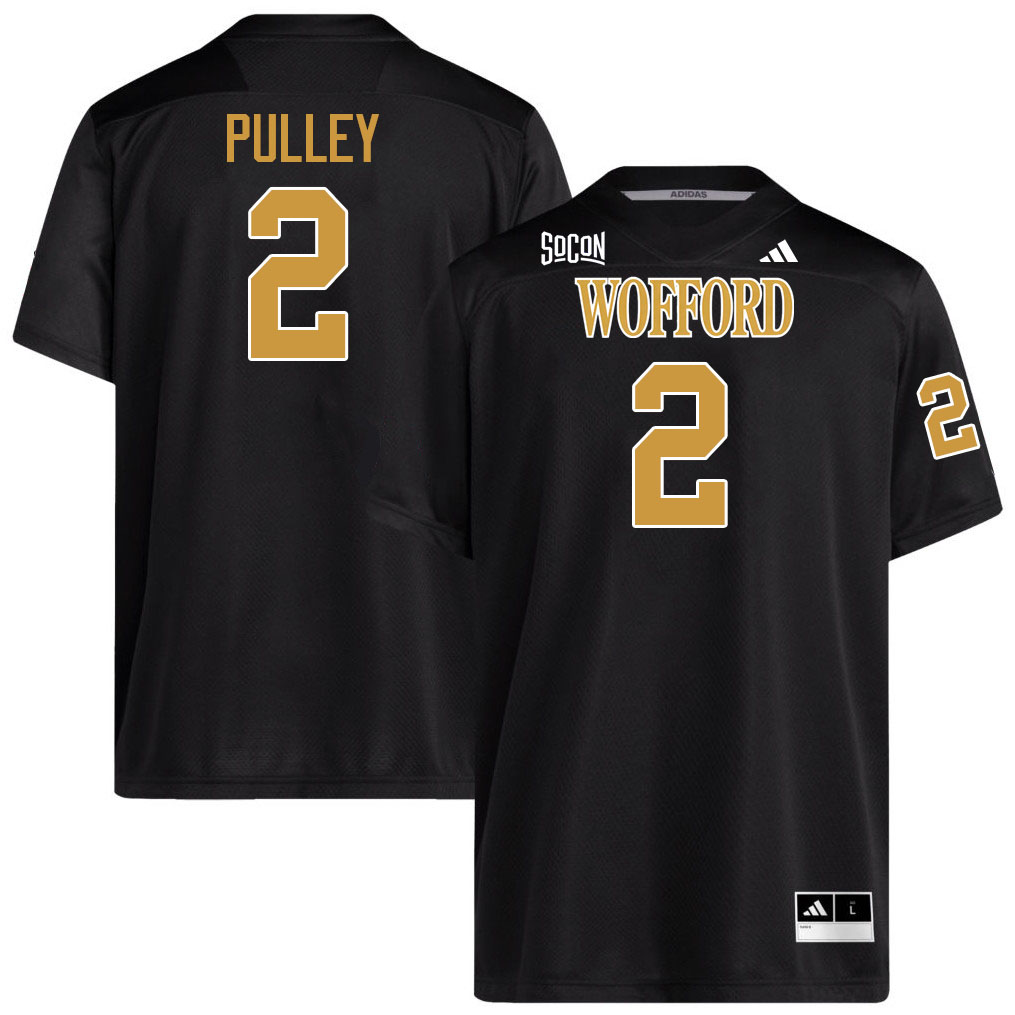 Wofford Terriers #2 Maximus Pulley College Football Jerseys,Uniforms Stitched-Black